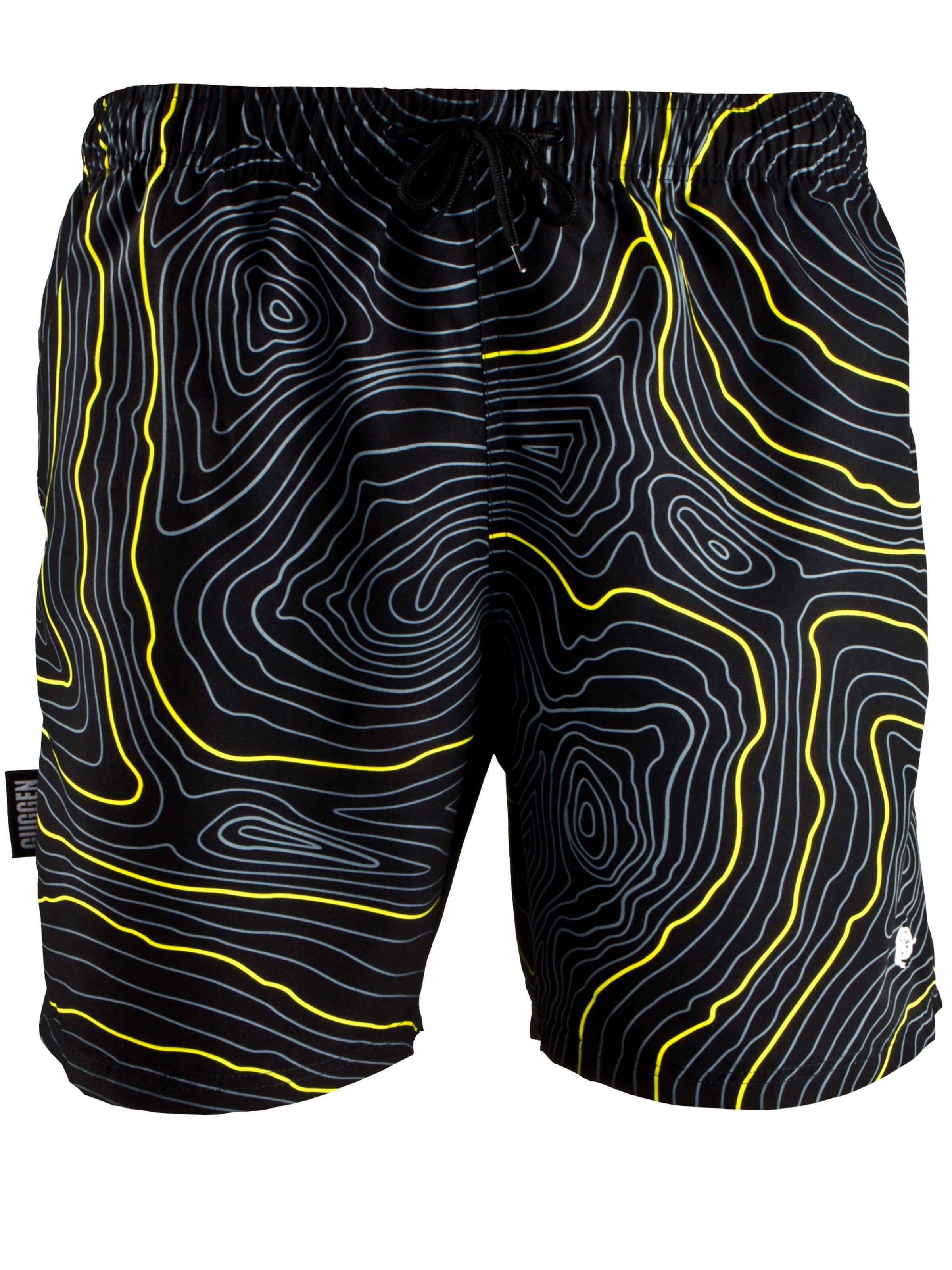 Guggen Mountain Badeshorts 'Boardshorts 2335'‌‌‌‌ in Gelb: Vorderseite