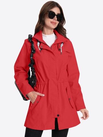 ATLASLAVA Outdoormantel 'ATLASLAVA Damen Regenjacke Lang'‌‌‌‌ in Rot