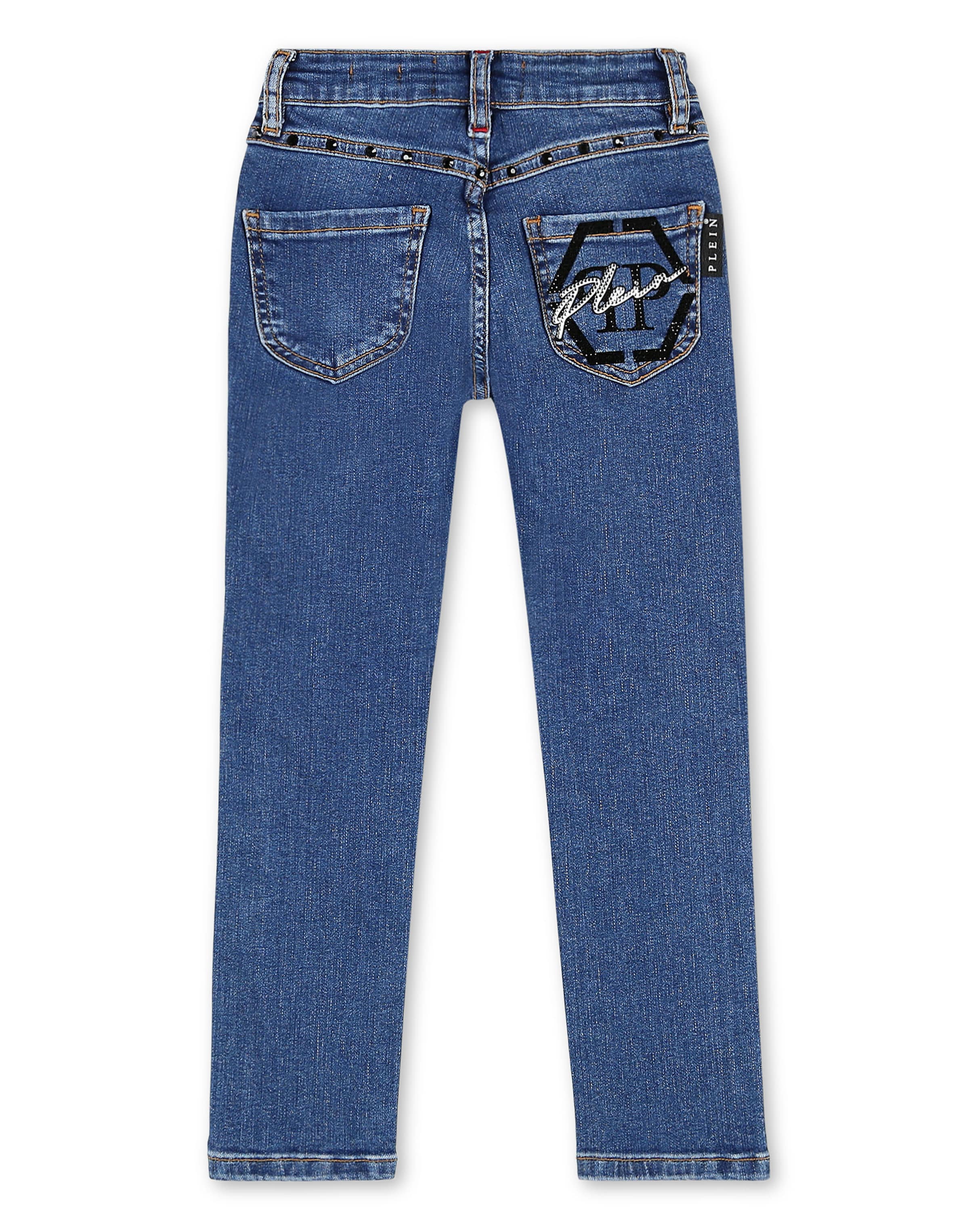 Coupe slim Jean 'Hexagon' Philipp Plein en bleu