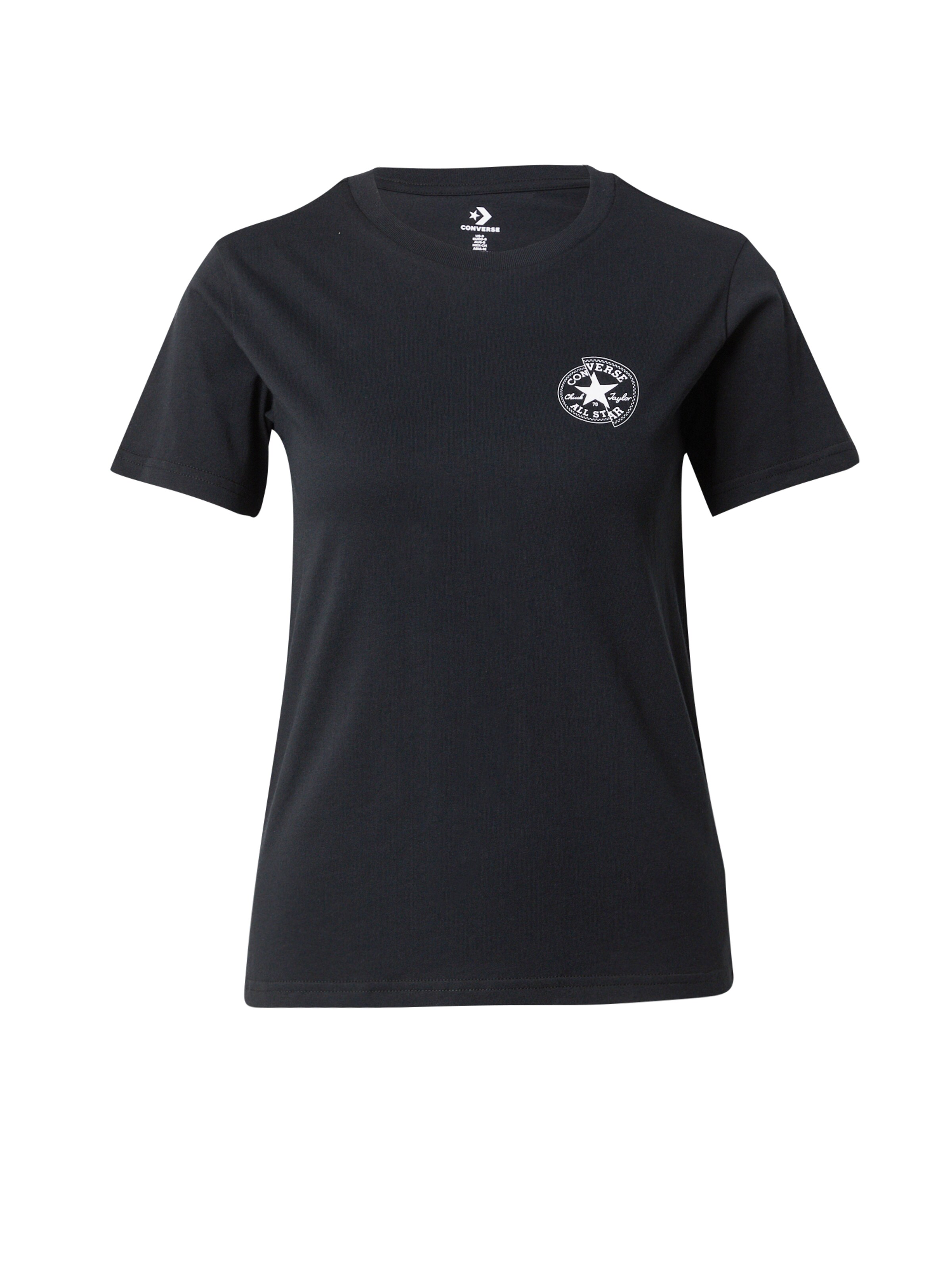 CONVERSE Tričko - Čierna: predná strana