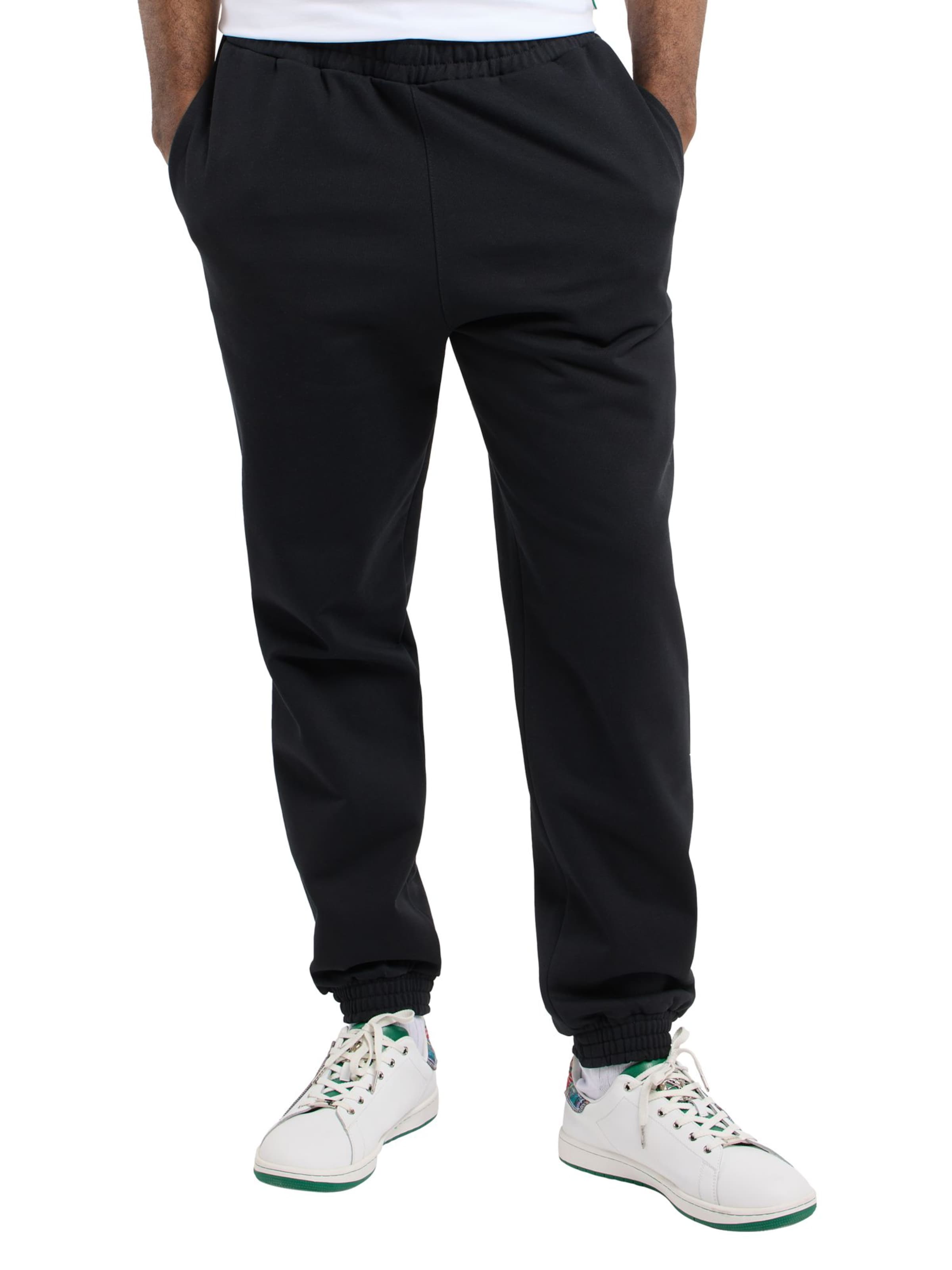 Regular Pantalon Carlo Colucci en noir : devant