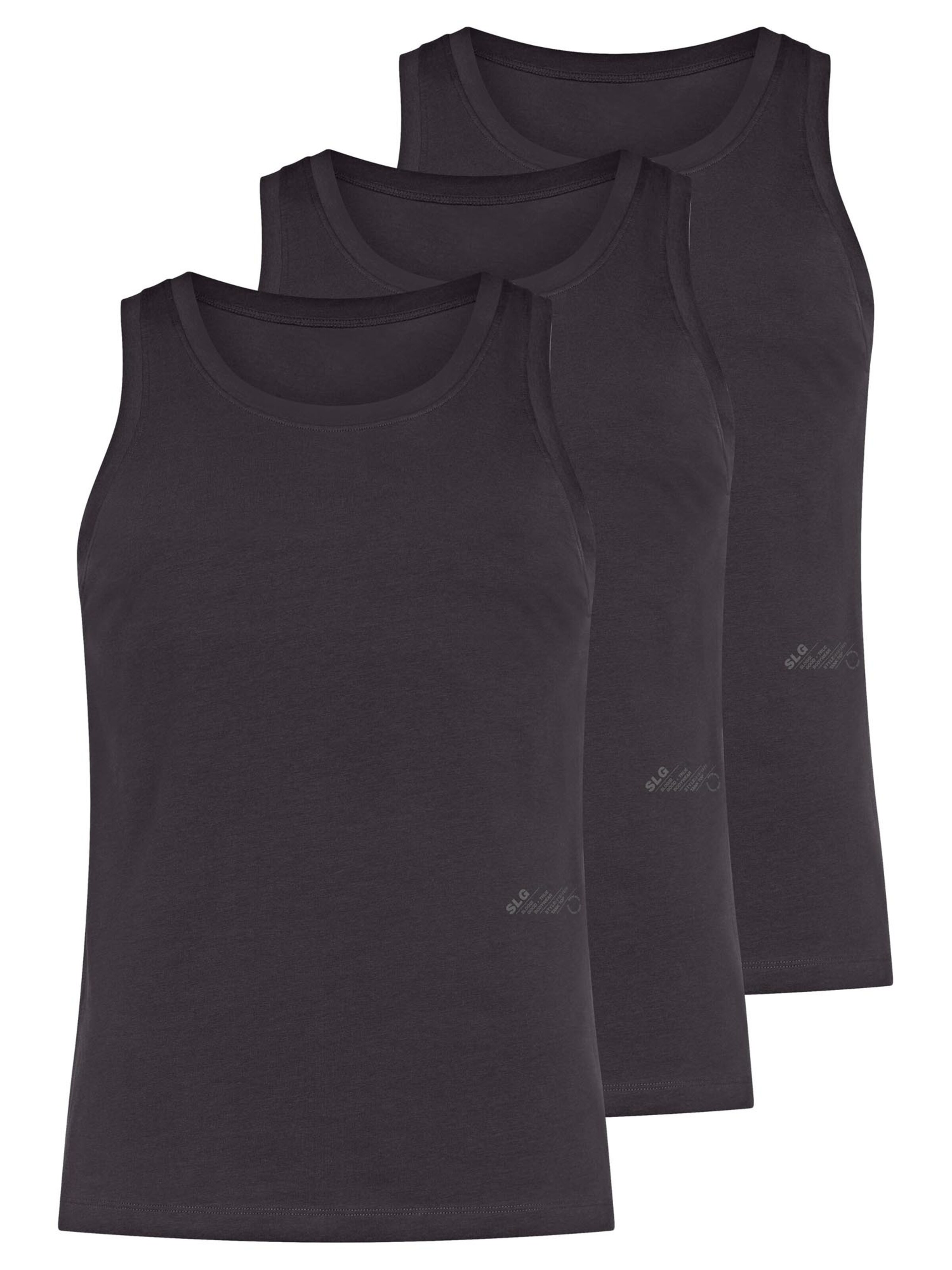 SLOGGI Undershirt 'SLG Base' in Black: front
