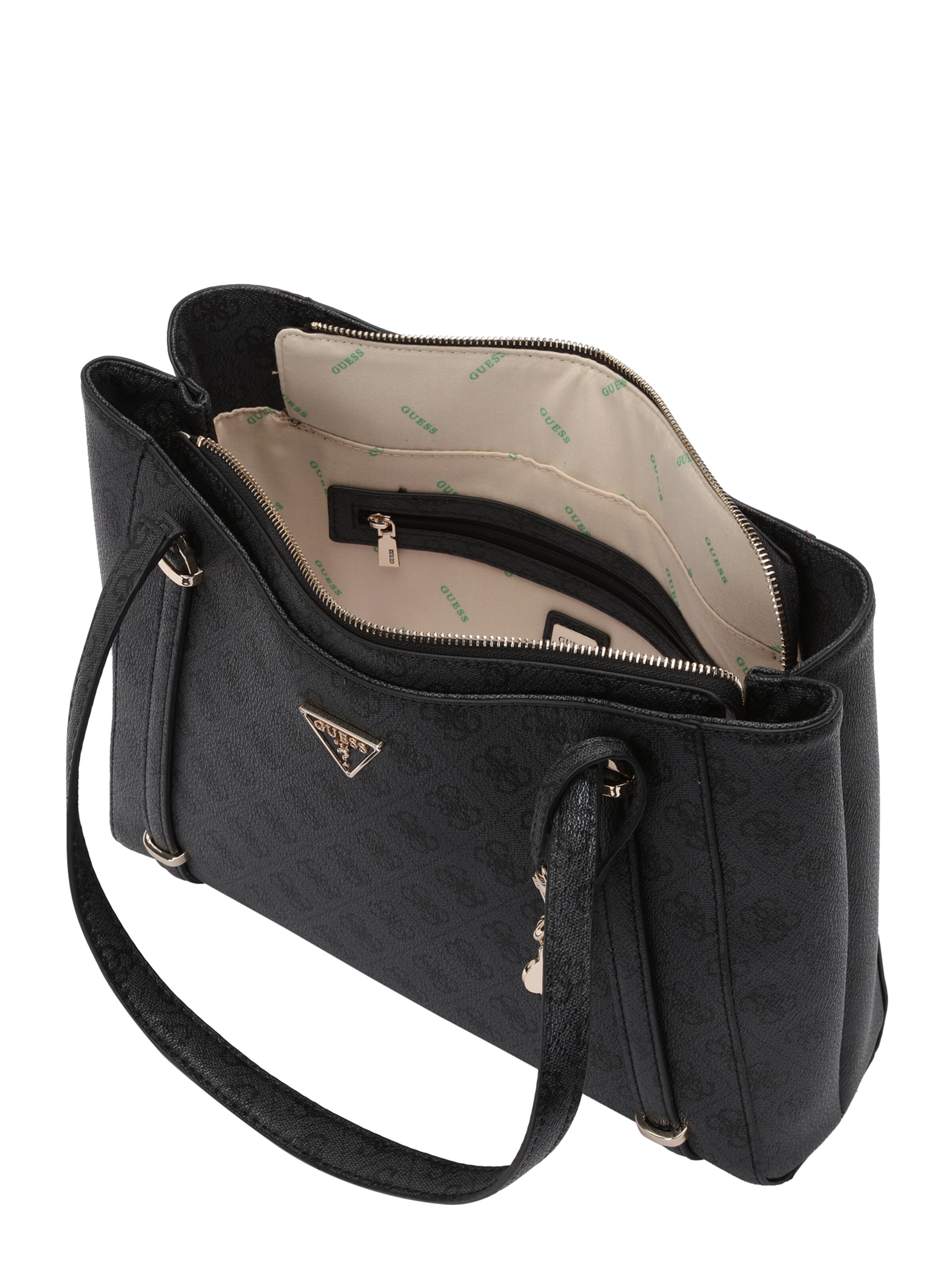 GUESS Olkalaukku 'Erica Elite' värissä musta