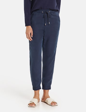 TAIFUN Tapered Pants in Blue: front