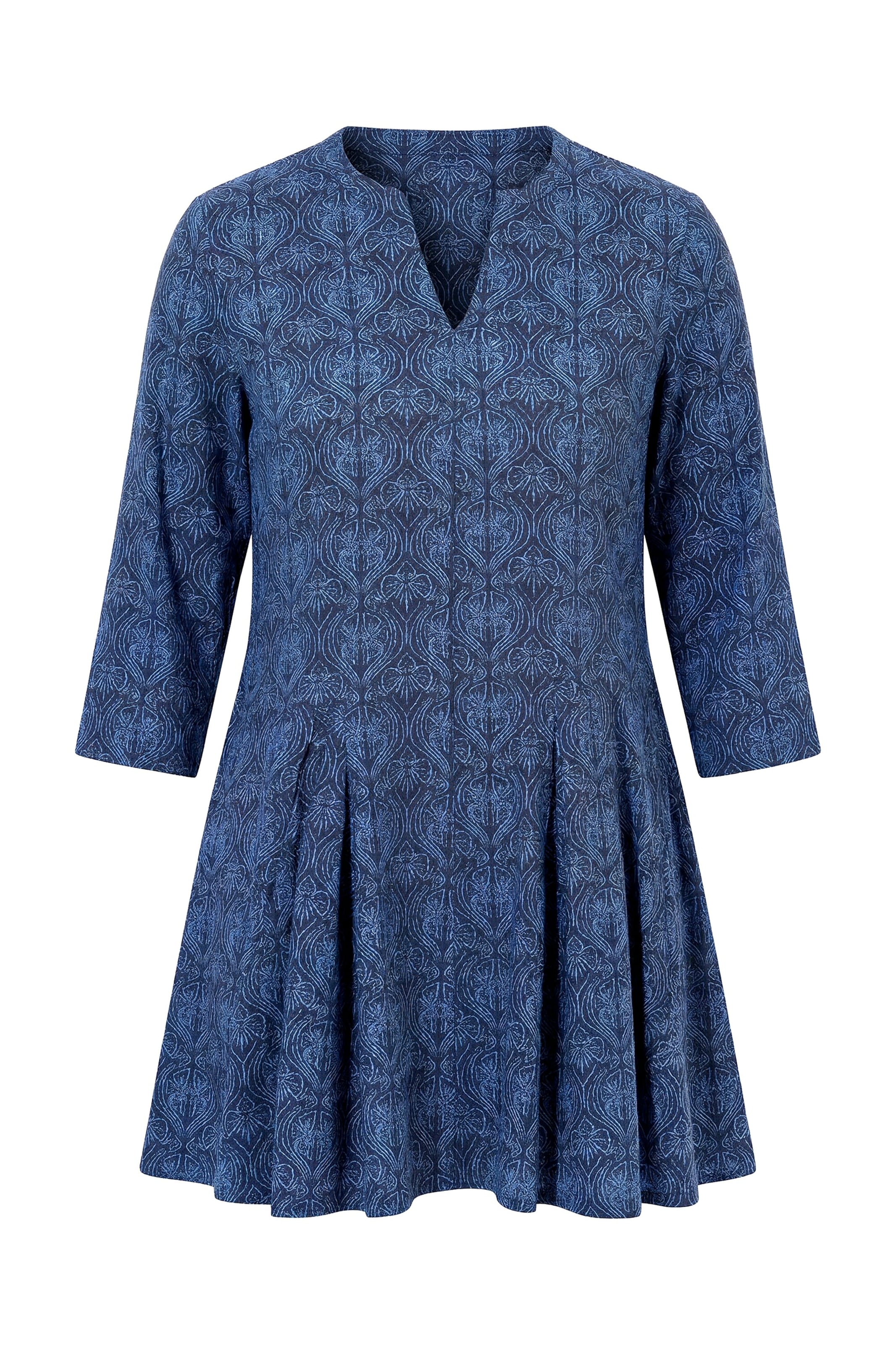 Ulla Popken Tunic in M-L in Marine blue / Aqua, Item view