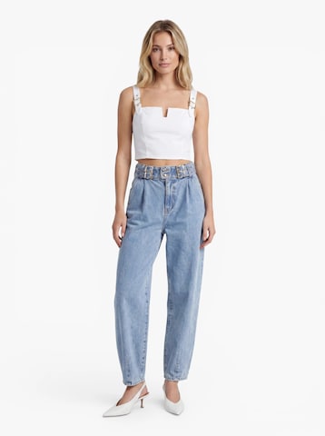 Hoermanseder Tapered Pleat-front jeans 'Hava' in Blue