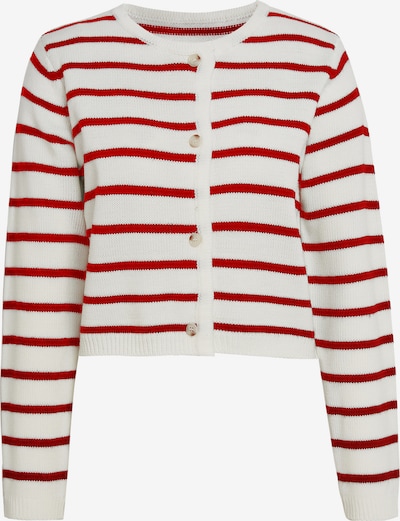 Geacă tricotată DreiMaster Maritim pe roșu / alb lână, Vizualizare produs
