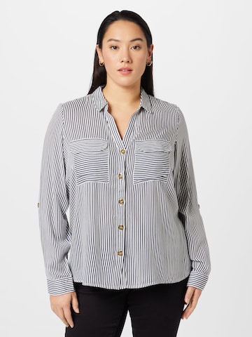 Vero Moda Curve Bluse 'Bumpy' i grå: forside