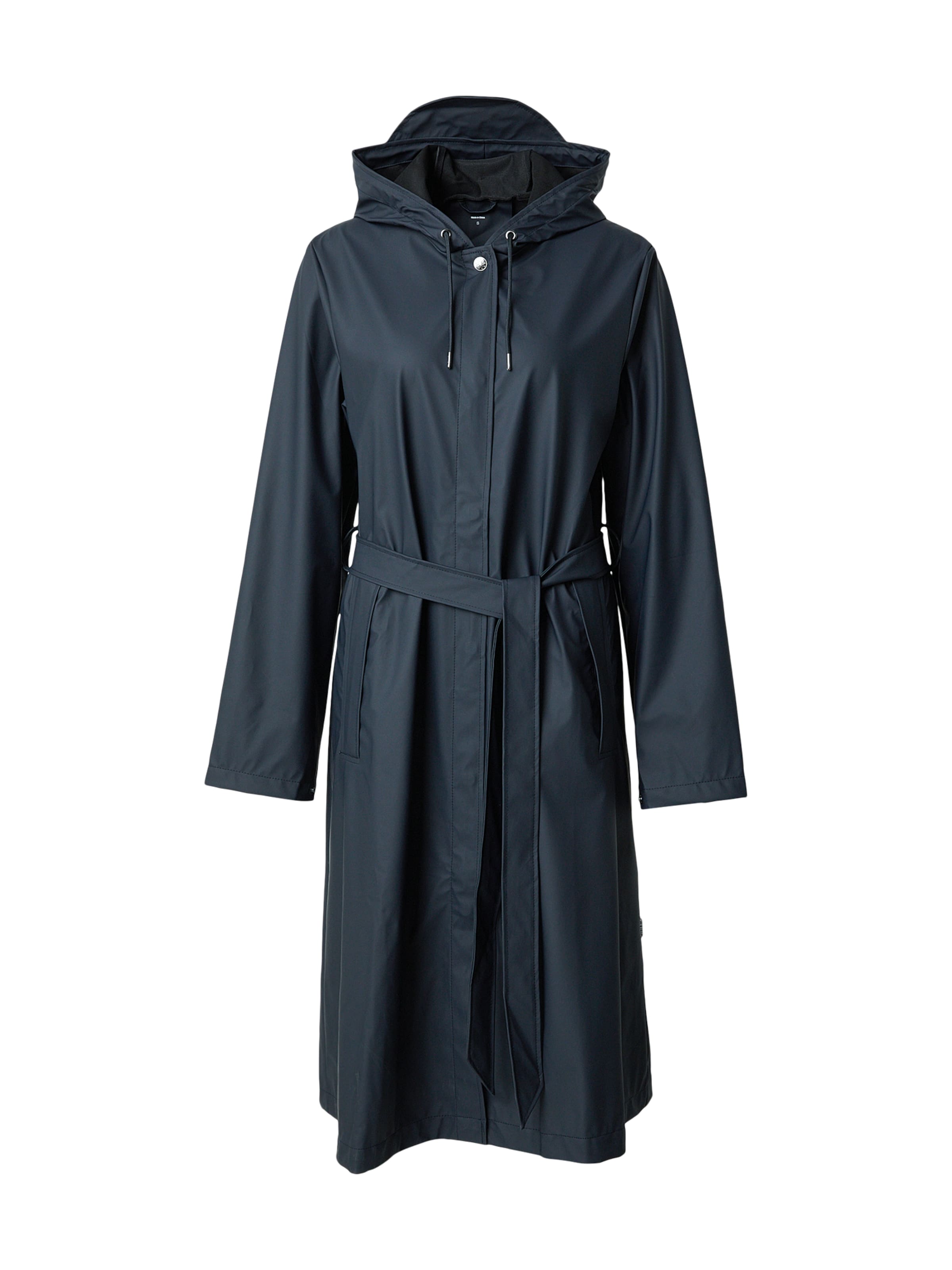 Manteau mi-saison RAINS en bleu : devant