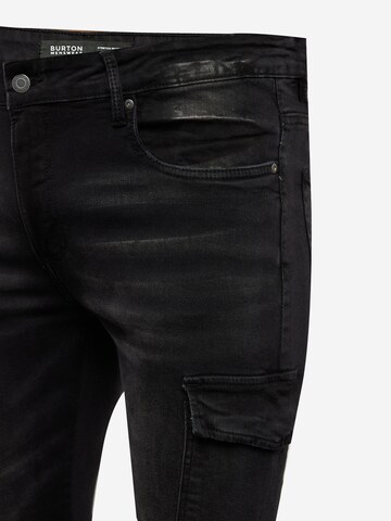 BURTON MENSWEAR LONDON Skinny Cargojeans in Zwart