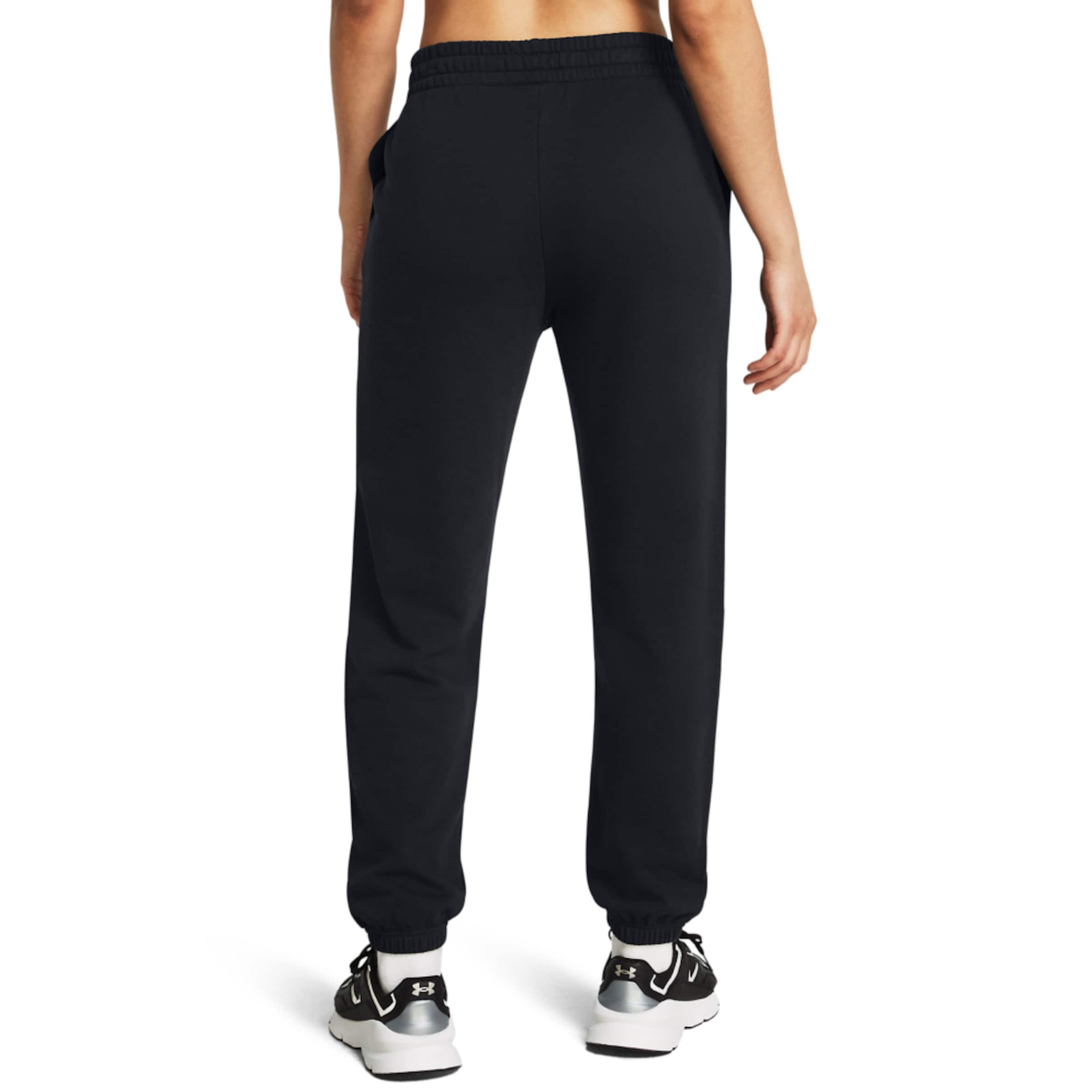 UNDER ARMOUR Tapered Sports trousers 'Rival Terry' in Black