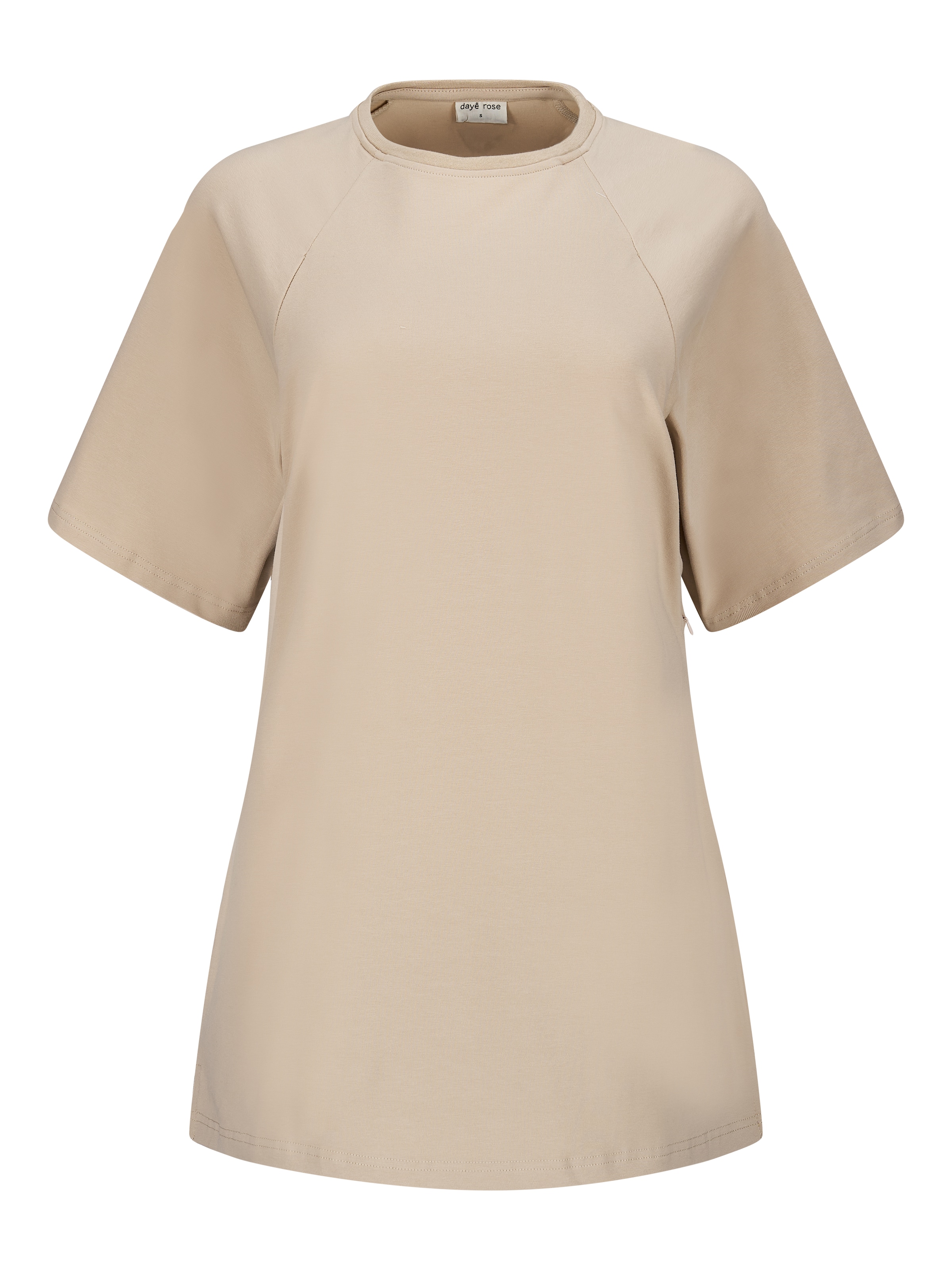 dayê rose Oversizeshirt 'Heather'‌‌‌‌‌‌‌‌‌‌ in Beige: Vorderseite