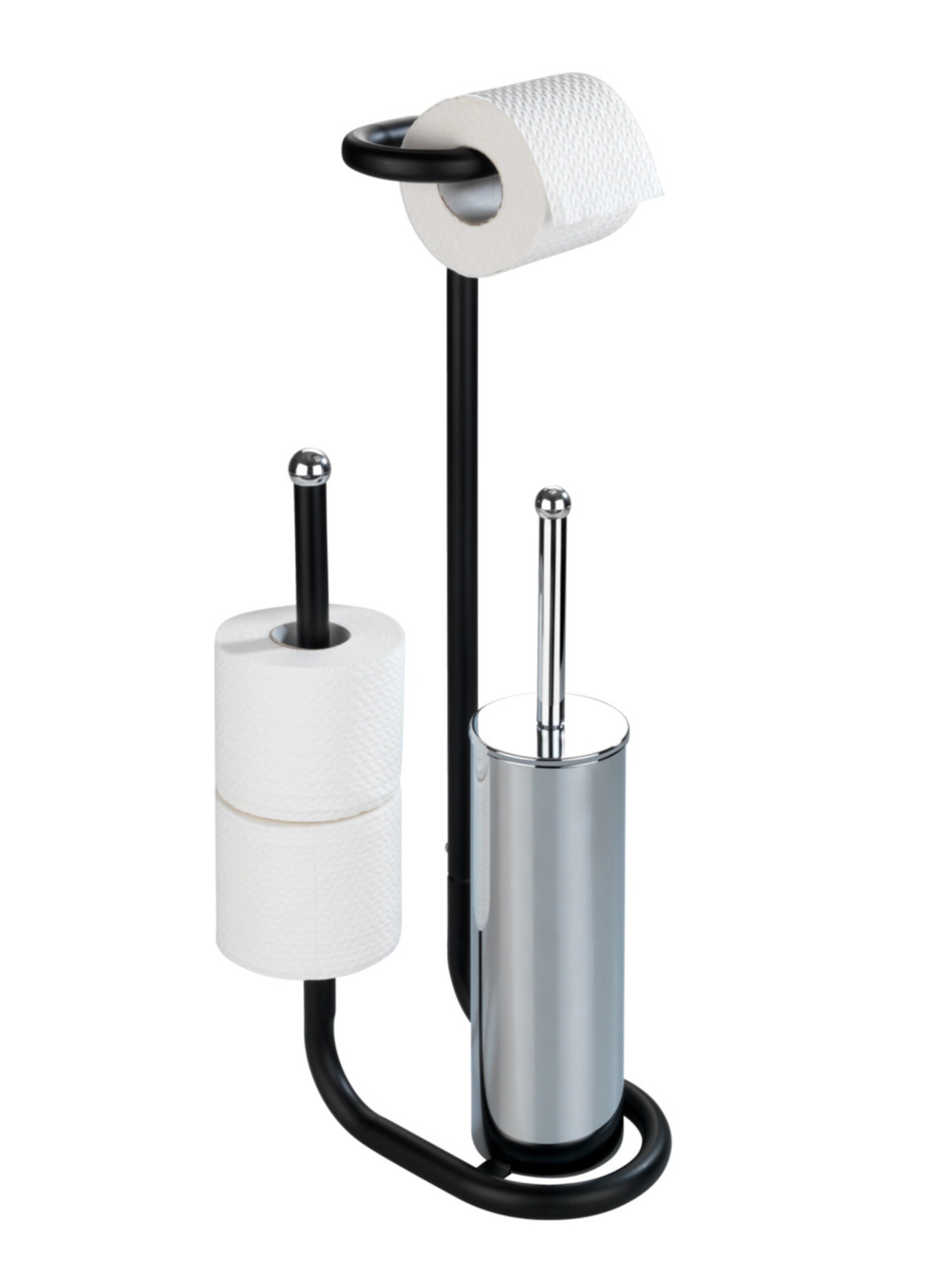 Wenko WC-Garnitur 'Universalo' in Schwarz