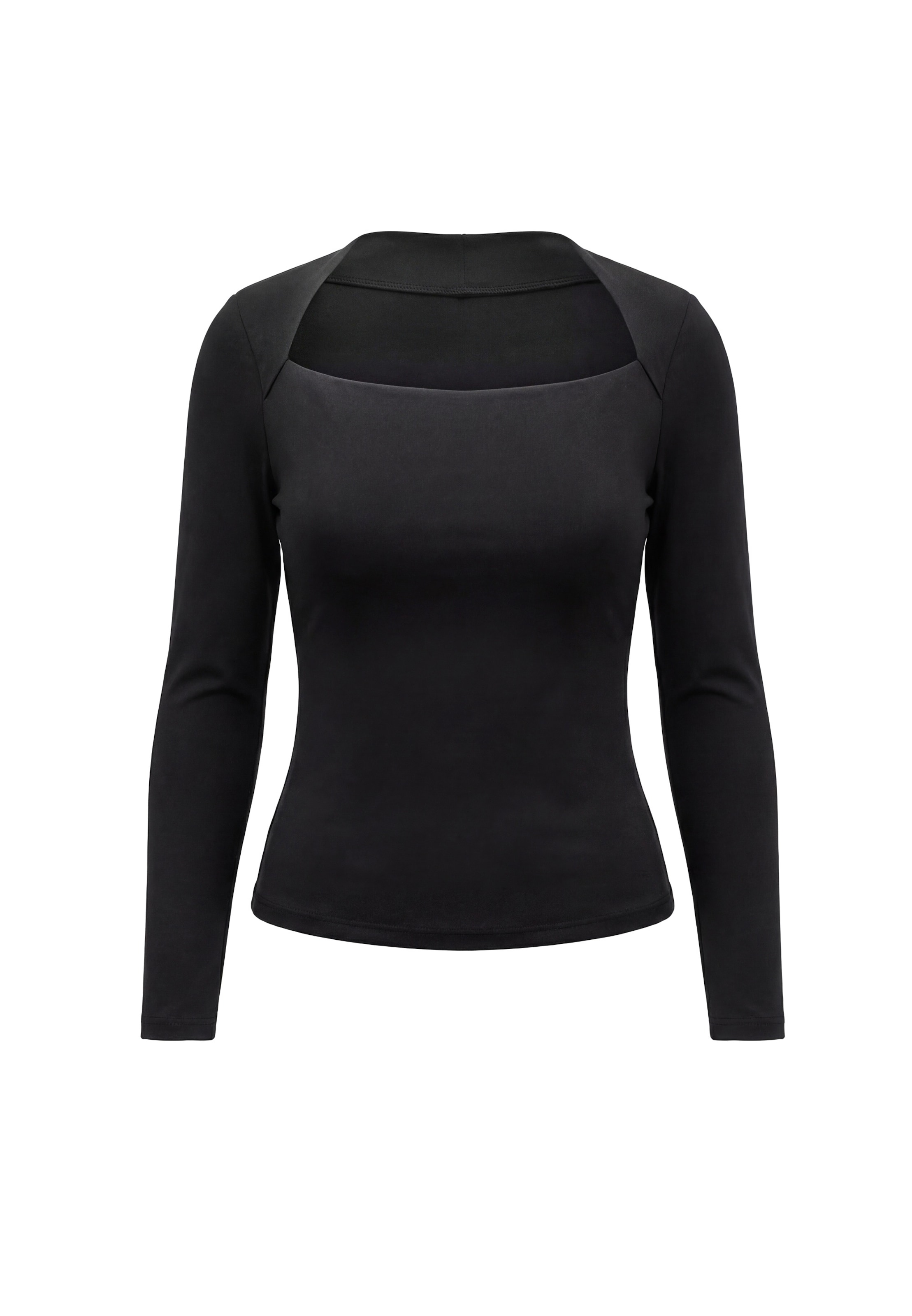 usha BLUE LABEL Shirt in Zwart: voorkant
