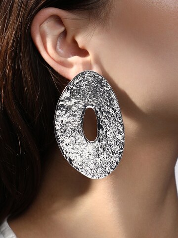 Boucles d'oreilles 'Tera' SOHI en argent : devant