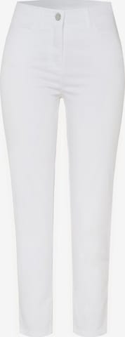 Coupe slim Jean 'Be Loved' TONI en blanc : devant