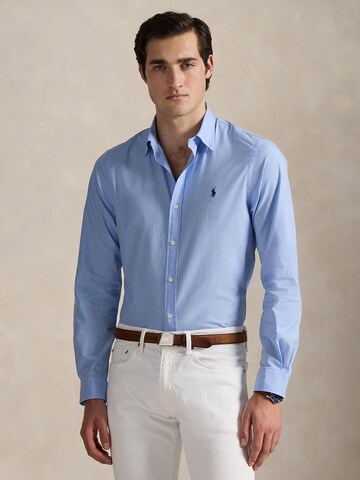 Polo Ralph Lauren Slim Fit Hemd in Blau: Vorderseite
