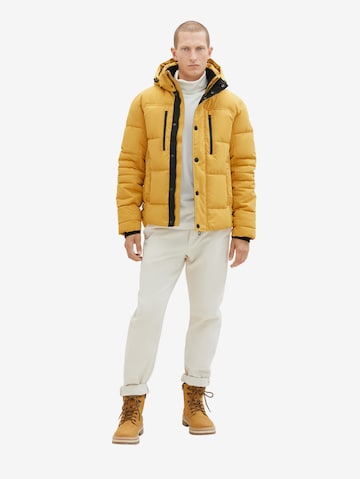 TOM TAILOR Winter Jacket in Yellow