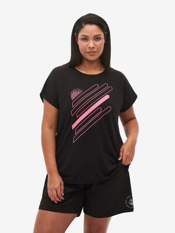 Active by Zizzi Performance Shirt in Black: front