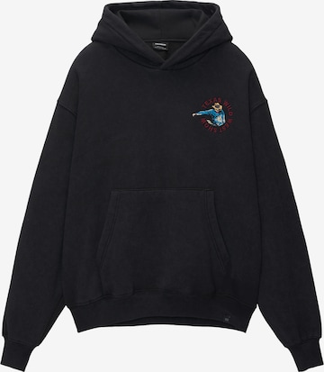 Pull&Bear Sweatshirt in Zwart: voorkant