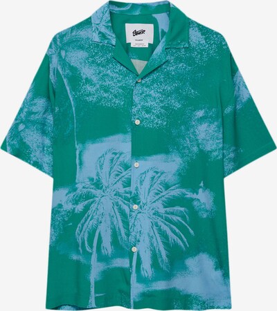 Pull&Bear Overhemd in de kleur Lichtblauw / Groen, Productweergave