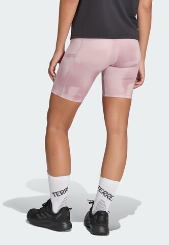 Skinny Pantalon outdoor 'Multi' ADIDAS TERREX en violet