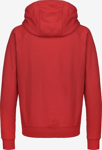 NIKE Athletic Zip-Up Hoodie in Red