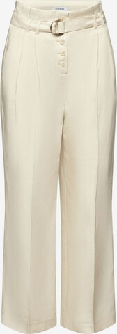 ESPRIT Regular Bandplooibroek in Beige: voorkant