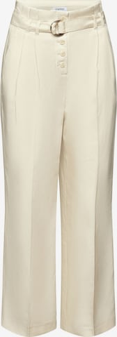 Regular Pantalon à pince ESPRIT en beige : devant