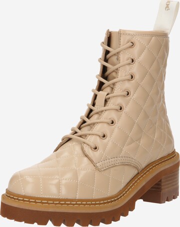 See by Chloé Lace-up bootie 'Jodie' in Beige: front