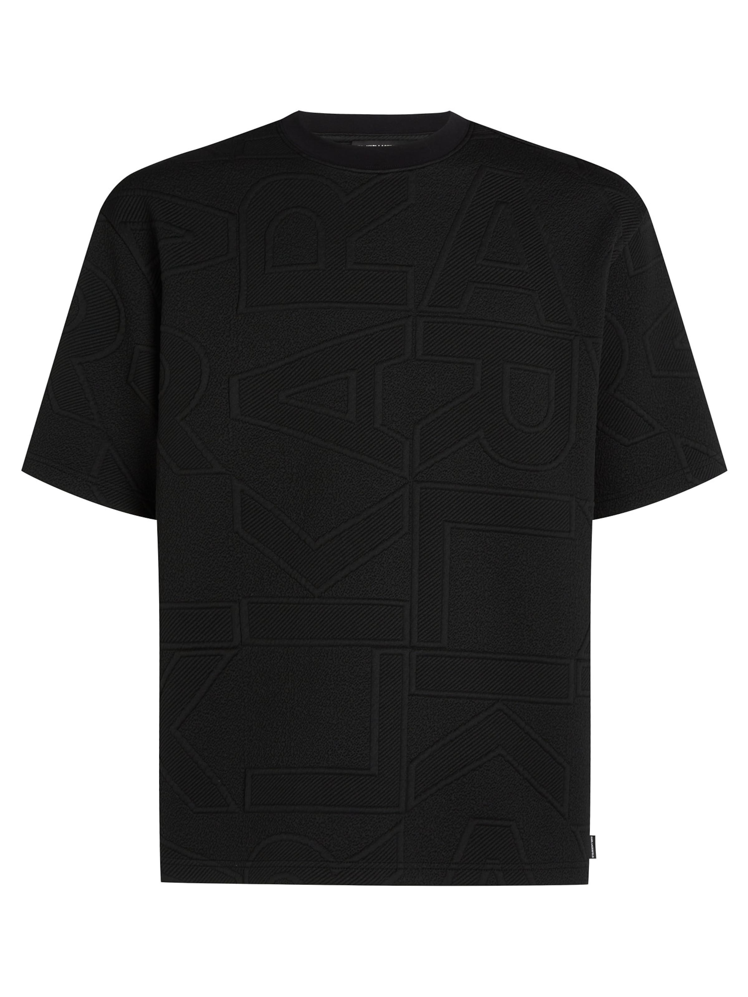 melns Karl Lagerfeld T-Krekls: no priekšpuses