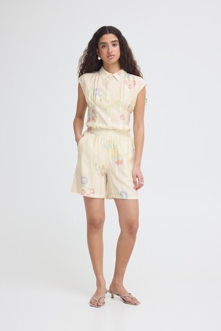 ICHI Loose fit Trousers 'GINNI SHO' in Beige