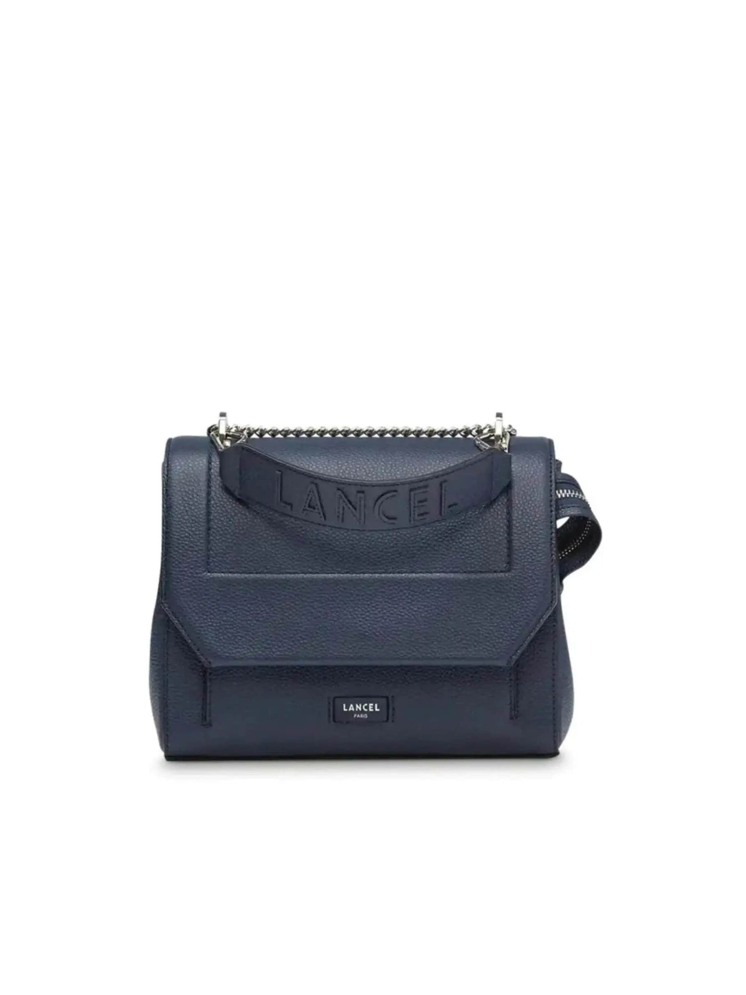 Lancel Shoulder Bag 'Sac Rabat M Lancel Ninon Bleu' in Blue: front