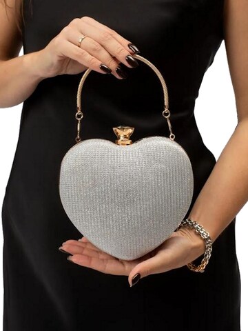 Tomshop24-7 Clutch 'Bella Herz'‌ in Silber: Vorderseite