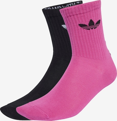 Kojinės 'Ruffle Crew 2 Pairs' iš ADIDAS ORIGINALS, spalva – rožinė / juoda / balta, Prekių apžvalga