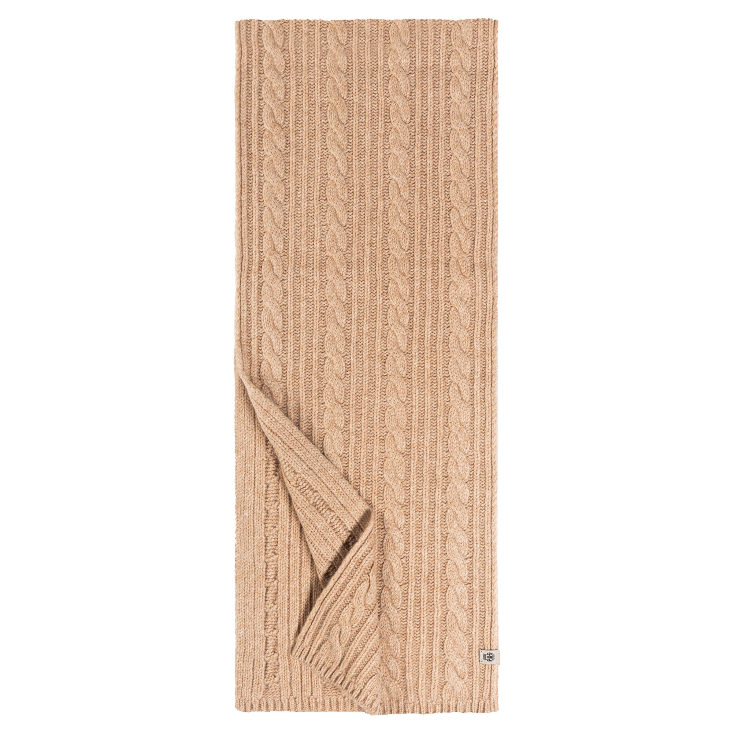Sciarpa 'CABLED CHARM' di Roeckl in beige: frontale