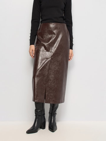 Salsa Jeans Skirt in Brown: front