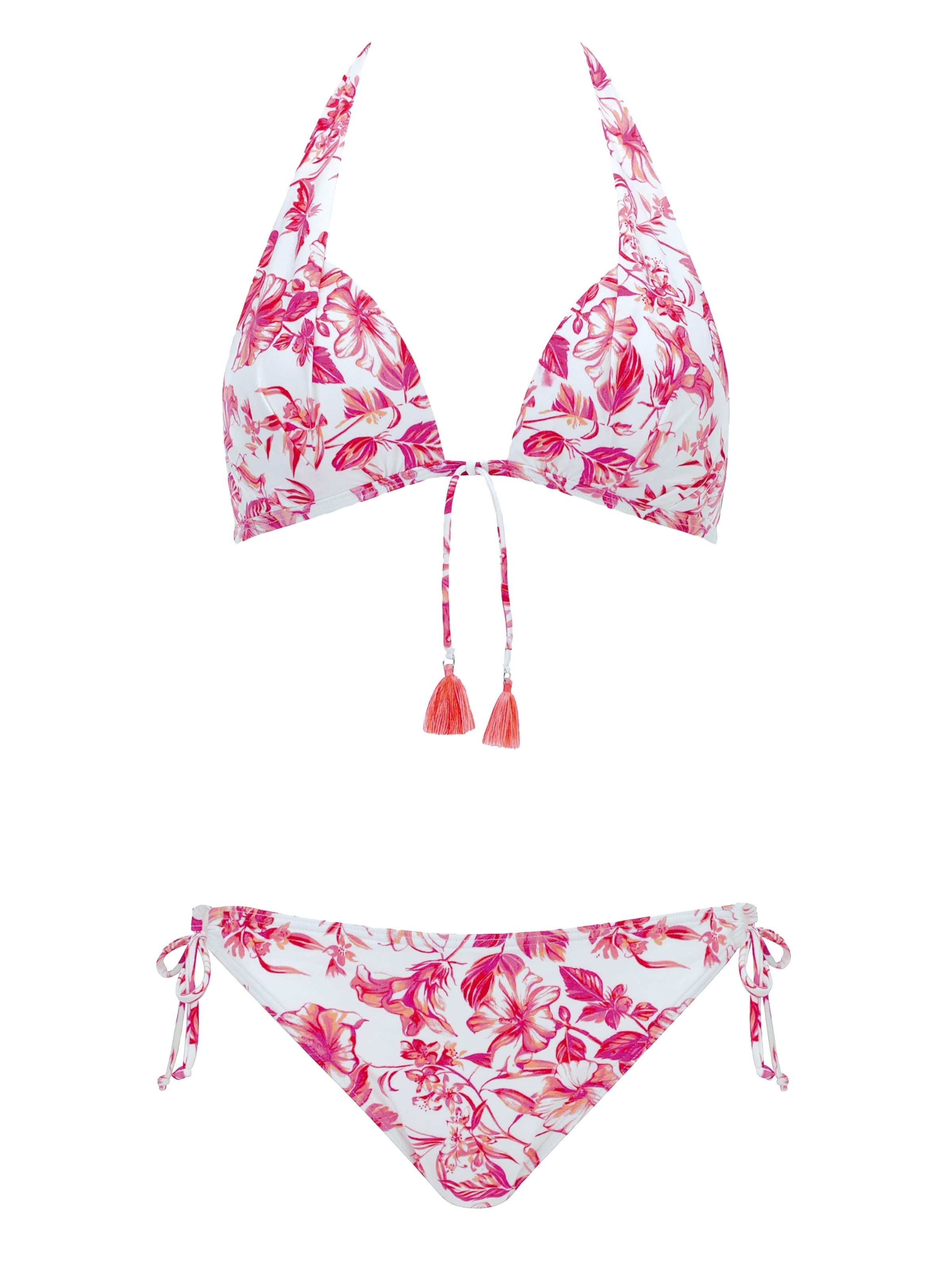 OLYMPIA Triangel Bikini in Wit: voorkant