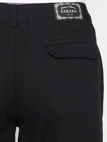 KOROSHI - regular Pantalón vaquero cargo en negro