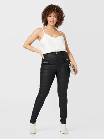 Coupe slim Pantalon 'ROYAL' ONLY Carmakoma en noir