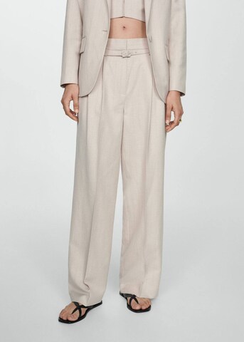 MANGO Wide Leg Hose 'Gina' in Beige: Vorderseite