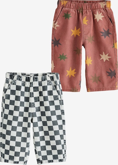 Next Pantalon en 68 en marron / jaune / vert / noir / blanc, Vue avec produit