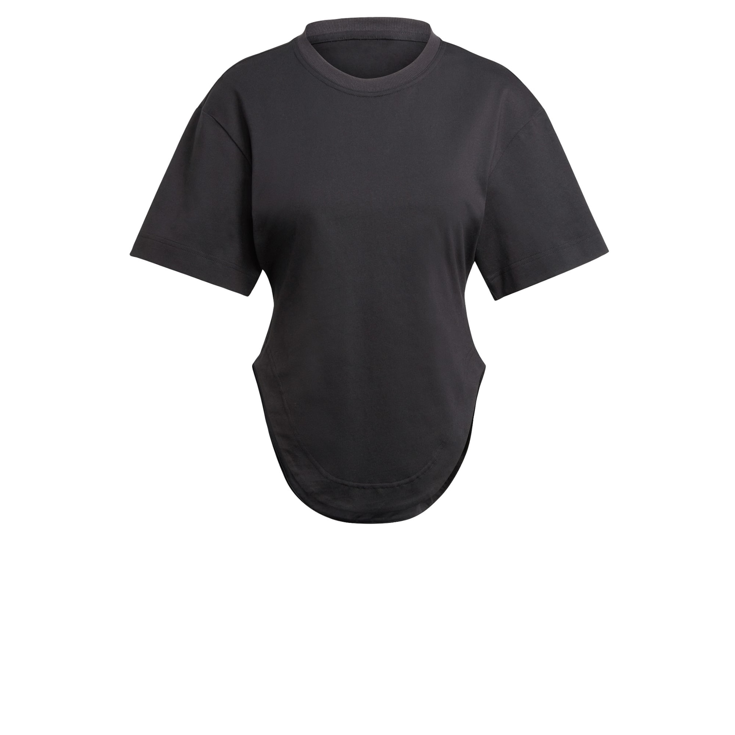 ADIDAS BY STELLA MCCARTNEY Performance shirt 'Sportswear Curved Hem' in Black: front