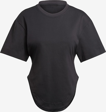ADIDAS BY STELLA MCCARTNEY Shirt 'Sportswear Curved Hem' in Schwarz: Vorderseite