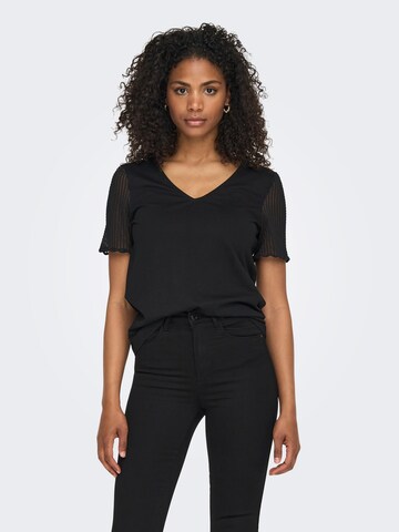 T-shirt ONLY en noir : devant