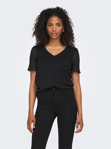 melns ONLY T-Krekls: no priekšpuses