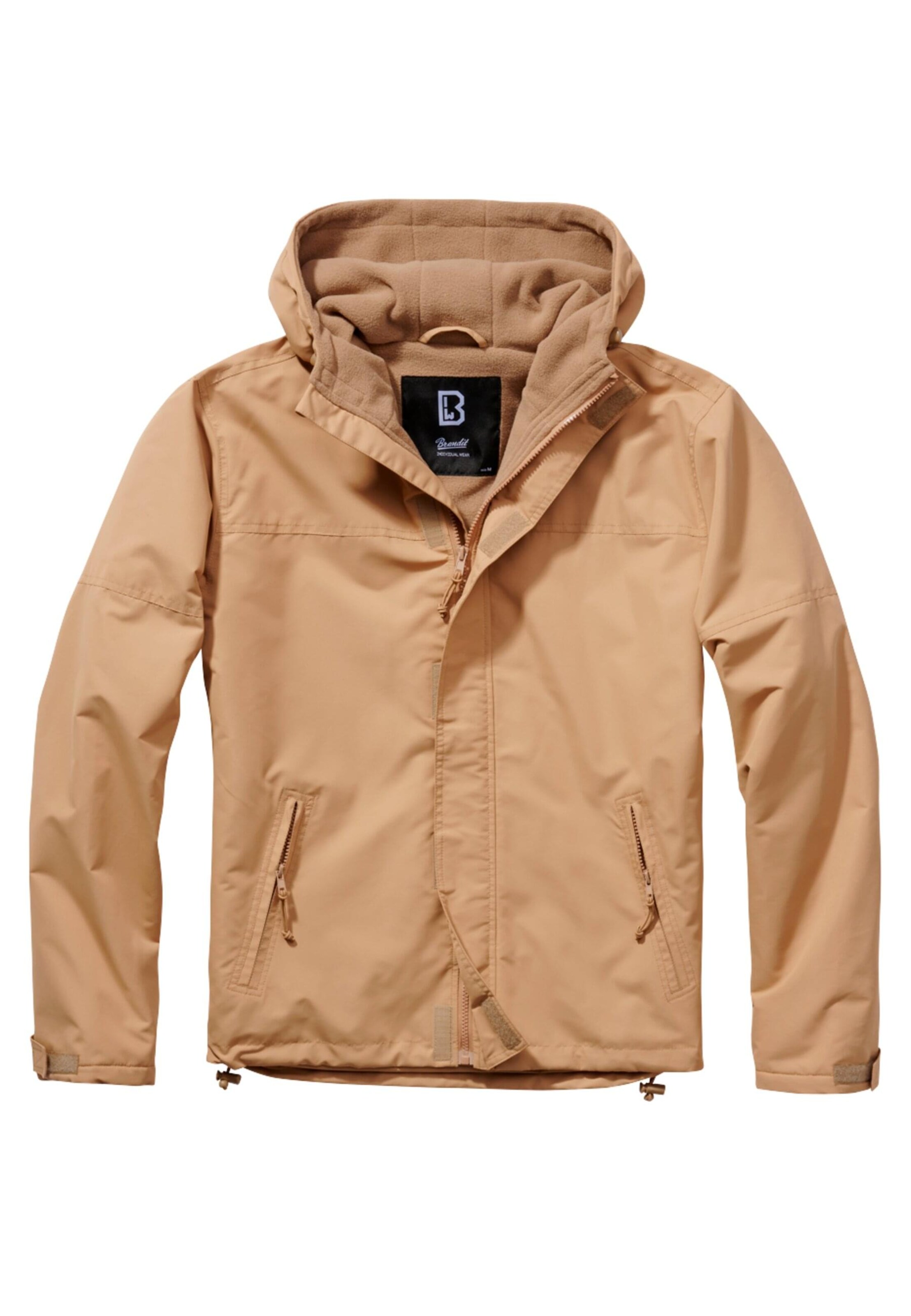 Brandit Between-season jacket in Beige: front