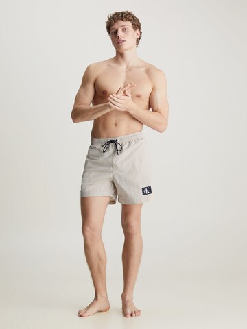 Calvin Klein Swimwear Board Shorts in Beige