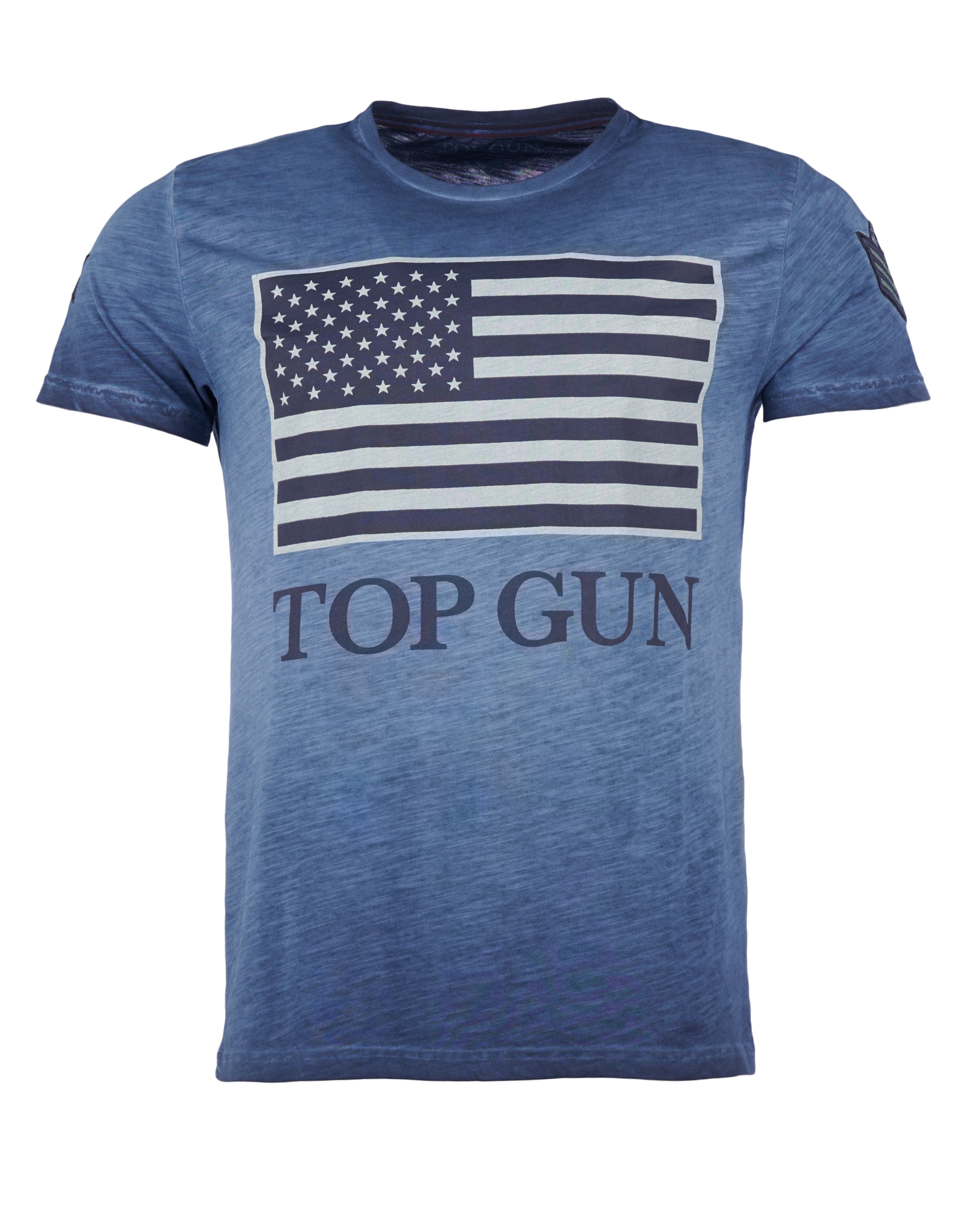 TOP GUN Shirt 'Search' in Blauw: voorkant