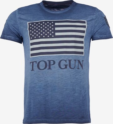 TOP GUN Shirt 'Search' in Blauw: voorkant